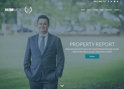 Haydn Meyer Personal Real Estate Agent Website