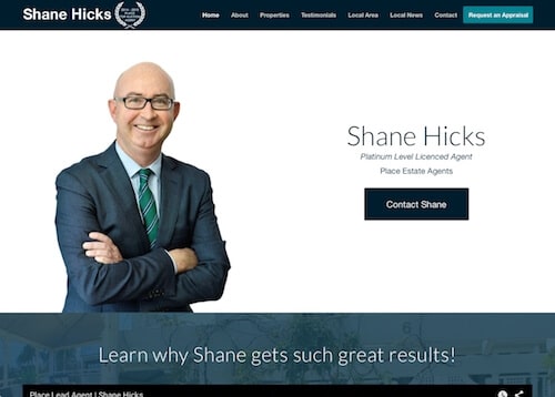 shane hicks real estate agent website