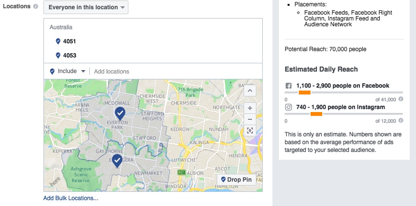 Facebook ad targeting for real estate agents