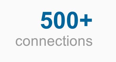 500+ linkedin connections